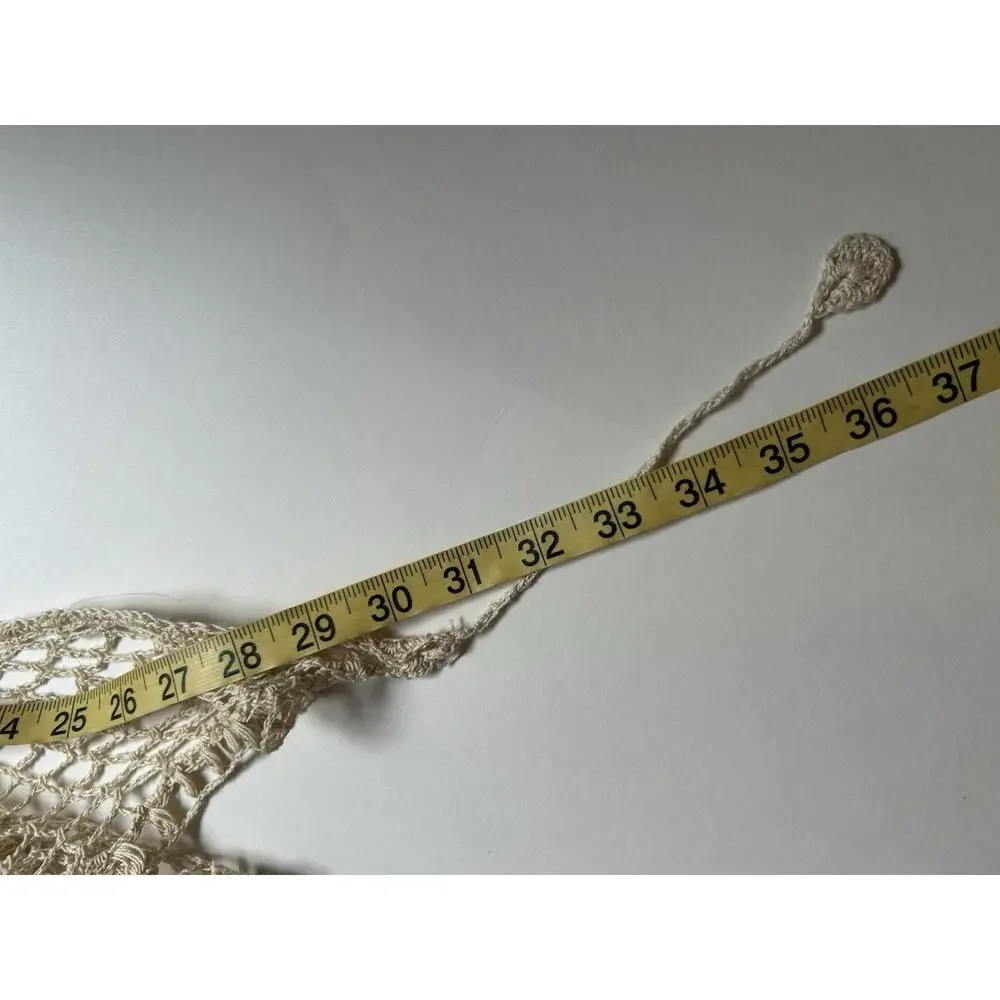 Handmade Crochet Hair Snood | Vintage Boho Hair Net | Cream Crochet Head Cover